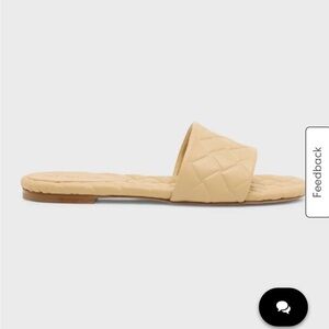 Bottega Veneta Amy Quilted Leather Flat Slide Sandals, Size 36.5